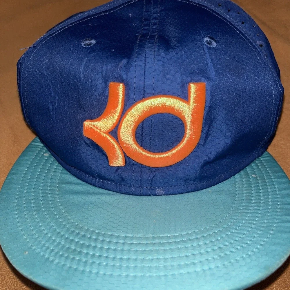 Nike Kids KD Hat Adjustable Basketball SnapBack Aqua Orange Kevin Durant Dri Fit